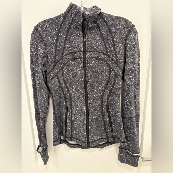 Lululemon Define Jacket Luminesce Splatter White Black Size 4 - Picture 2 of 16